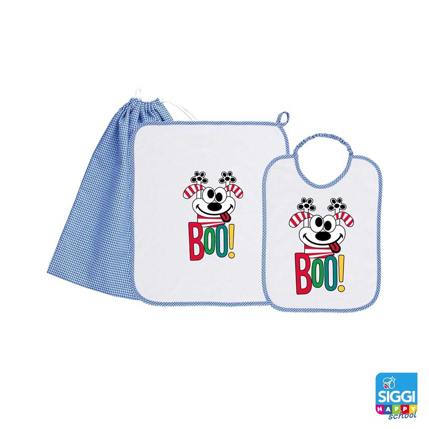 Siggi - Baby Kindergarten Set 3pcs Towel Bag Bib