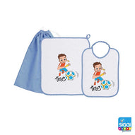 Siggi - Baby Kindergarten Set 3pcs Towel Bag Bib