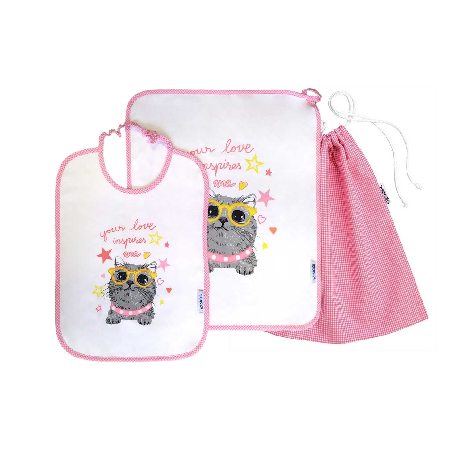 Siggi - Baby Kindergarten Set 3pcs Towel Bag Bib