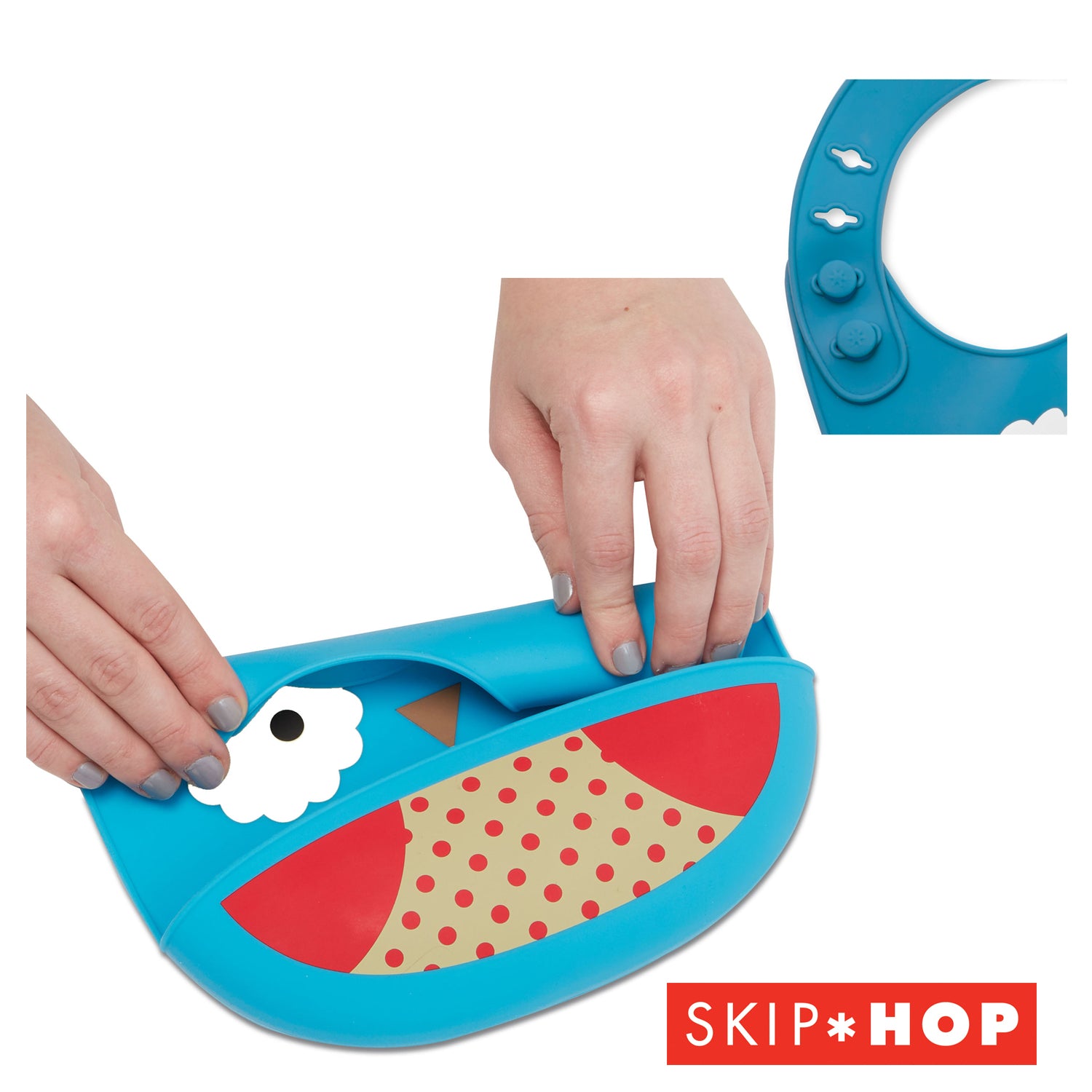 Skip Hop - Bavaglino in Silicone Zoo Fold & Go