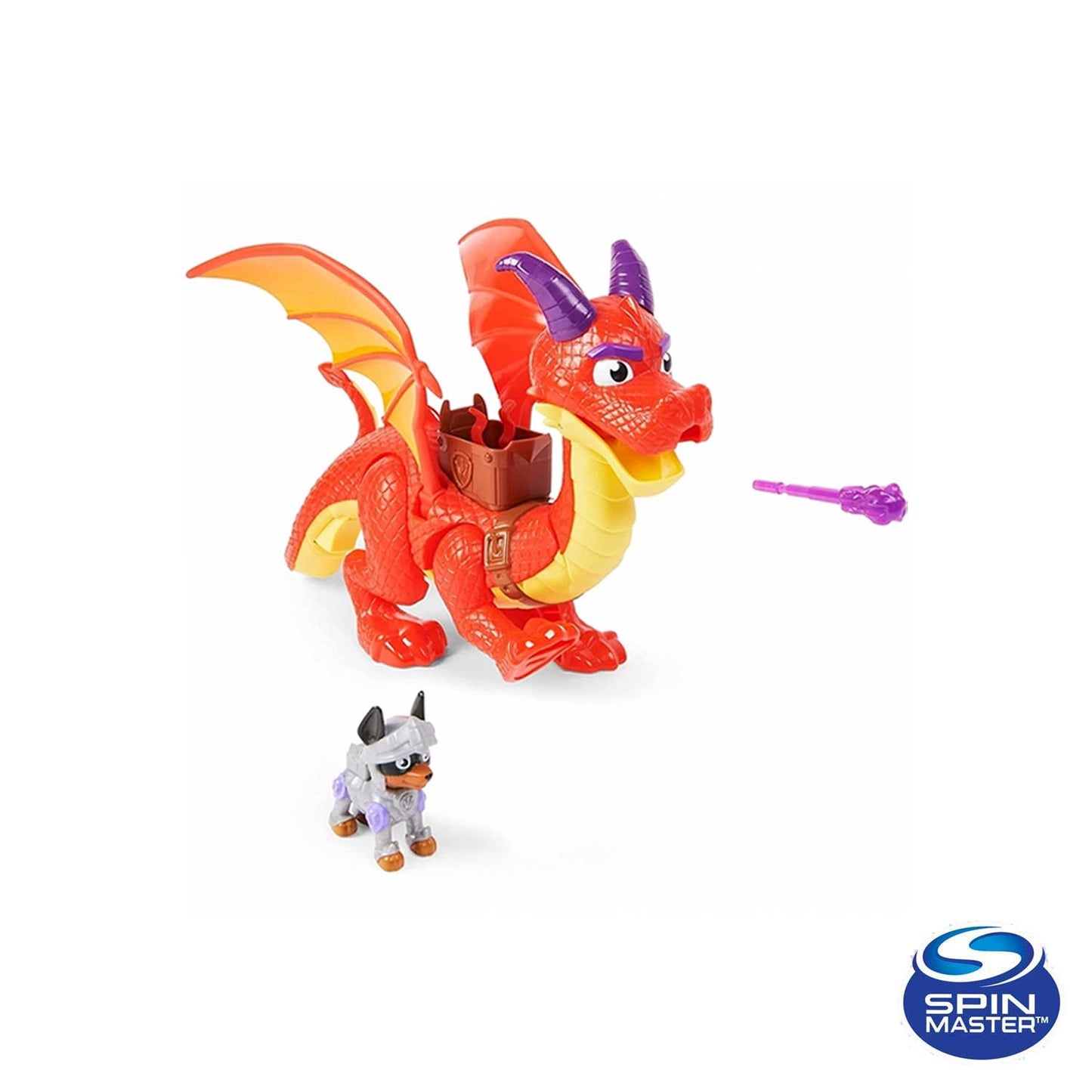 Spin Master - Paw Patrol Drago Sparks Deluxe Rescue Knights con Claw 