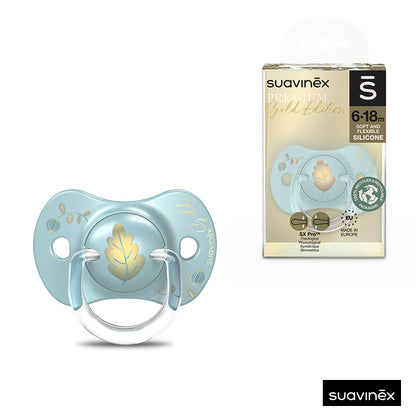 Suavinex - Succhietto 6-18 mesi con tettina simmetrica SX pro Gold Edition
