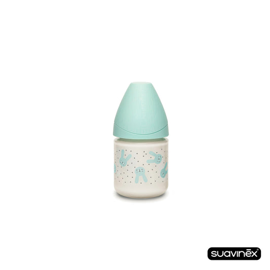Suavinex - Biberon Hygge 150 ml Flusso Lento Coniglio Pois 0m+