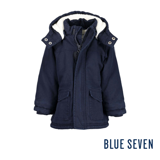 Blue Seven - Cappotto Blu con Cappuccio Baby Bambino
