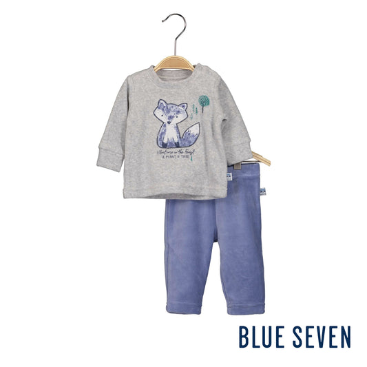Blue Seven - Gray Baby Girl Pajama Set