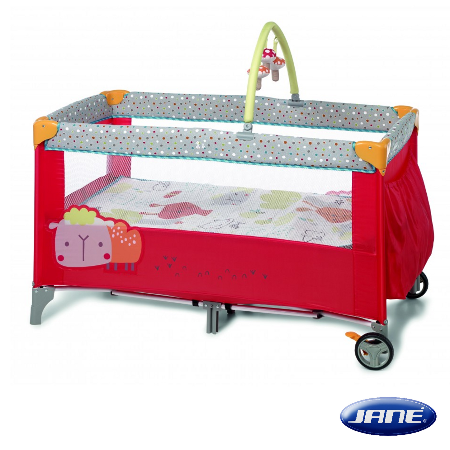 Janè - Camping Cot with Game and Double Height Duo Level Toys
