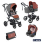 Janè - Passeggino Trio Crosswalk R con Seggiolino Auto Koos iSize e Navicella Micro con Borsa + Omaggio Valigetta Kit Mamma 2023