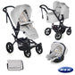 Janè - Passeggino Trio Crosswalk R con Seggiolino Auto Koos iSize e Navicella Micro con Borsa + Omaggio Valigetta Kit Mamma 2023