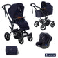Janè - Passeggino Trio Crosswalk R con Seggiolino Auto Koos iSize e Navicella Micro con Borsa + Omaggio Valigetta Kit Mamma 2023