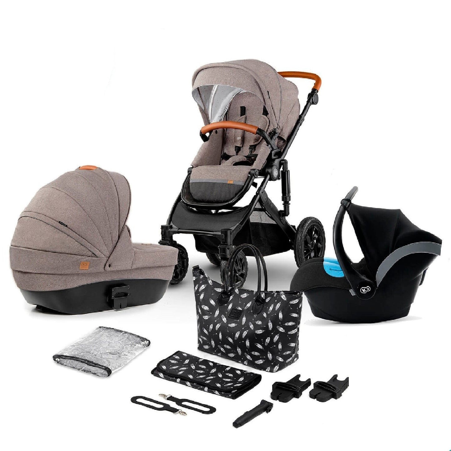 Kinderkraft - Passeggino Trio 3 in 1 Prime  + Mommy Bag Omaggio + Omaggio Valigetta Kit Mamma 2023