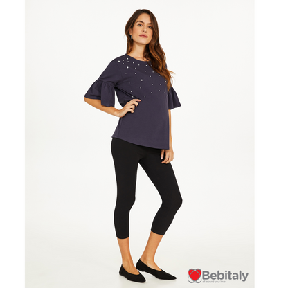 Bebitaly - Capri Maternity Leggings Color Black - S LAST SIZE