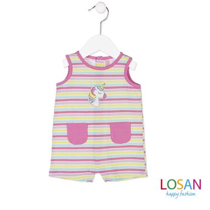 Losan - Neo Unicorn Patterned Sleeveless Baby Romper
