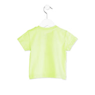 Losan - T-Shirt Verde Baby Bimbo con Faccia di Animale
