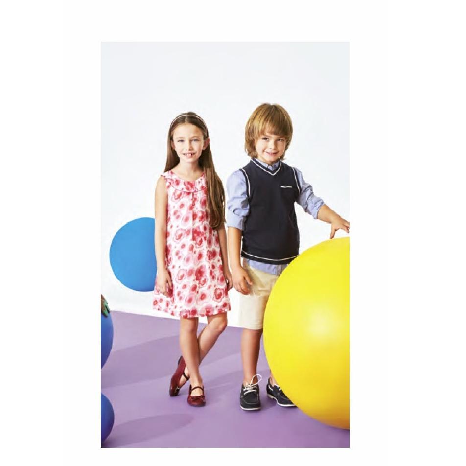Losan - Vestito Junior Smanicato Fiori Rosa