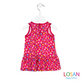 Losan - Baby Girl Sleeveless Dress Flowers Strawberries Fuchsia