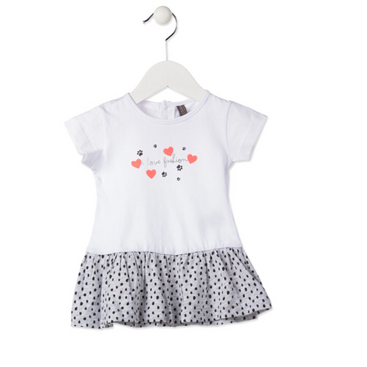 Losan - Vestito Manica Corta Baby Bimba Fantasia Pois