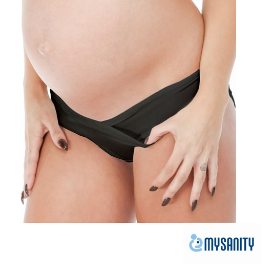 Mysanity - Black Bamboo Pregnancy Crossed Briefs