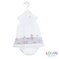 Losan - White Baby Girl Dress + Culotte LAST SIZE 0-1 MONTHS