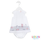 Losan - Vestitino Bimba Neonata Colore Bianco + Culotte ULTIMA TAGLIA 0-1 MESI